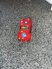 USED Metal Classic Volkswagen Beetle 1967: Red Flowers #150