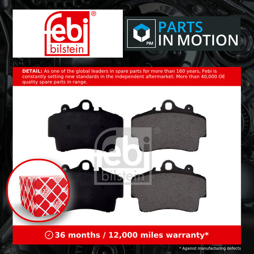 Brake pads set fits porsche - fits,