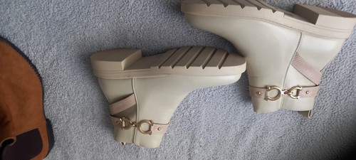 Women size cream - cream, boots