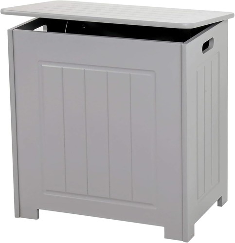 Wooden laundry basket with - wooden,
