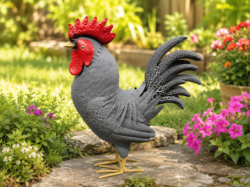 Metal cockerel black - cockerel,