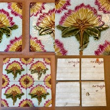 Antique majolica tiles - antique,