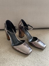 Whistles Mary Jane Shoes Bronze Metallic Women’s Size 7 Work Wedding Occasion
