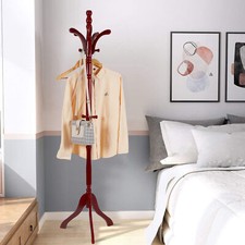 6ft Wooden Coat Rack Stand 13