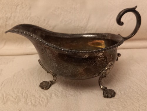 Solid silver sauceboat - solid,