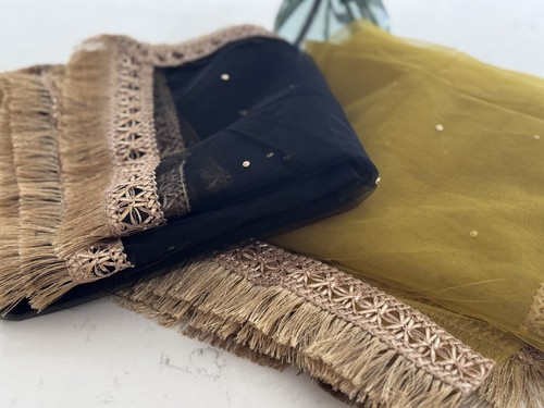 Black dupatta chunni shawl - dupatta,