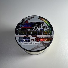 Ashconfish 4 Strand 500m PE Braided Fishing Line 70LB 0.44mm Yellow