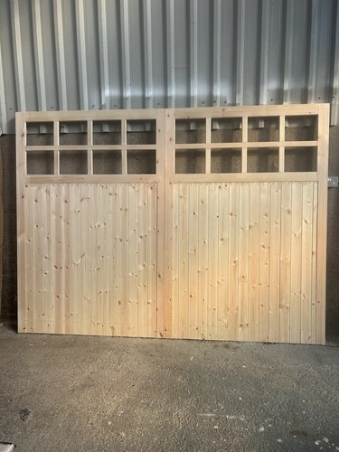 Wooden side hinged garage - side,