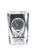 3D Crystal World Globe
