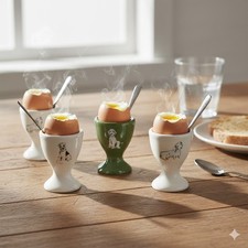 4 x Egg Cup Set Breakfast