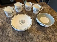 Susie Cooper Bridal Bouquet Bone China 12 Piece Coffee Set