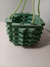 Wooden Slat Hanging Planter