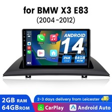 2+64G For BMW X3 E83 2004-2012 Car Stereo Radio GPS Sat Nav Apple CarPlay DAB BT