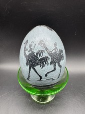 Engraved Hand Carved  Emu Egg