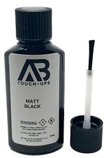 MATT BLACK ALLOY WHEEL PAINT TOUCH UP BOTTLE BRUSH KIT 30ML
