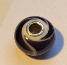 Trollbead Glass purple Armadillo charm bead - rare