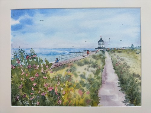 Original seascape watercolour - seascape,
