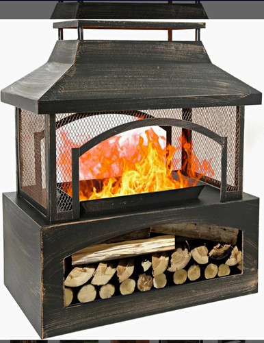 Large outdoor fireplace - large,