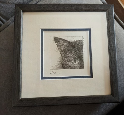 Bob bowdige framed black cat - bowdige,