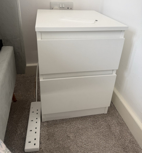 Ikea white drawer bedside - ikea,