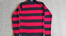 Red and Black Striped Mens /