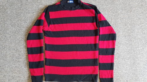 Red and black - striped, /