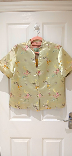 Women green satin floral - green,