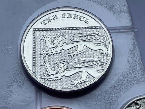 10p coin 2014 pence shield - coin,