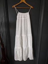 Zara White Eyelet Lace Midi