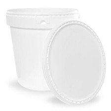20 LITRE WHITE VALETERS PAIL- BUCKET- HEAVY DUTY- LID- IDEAL FOR BUCKET FILTER 
