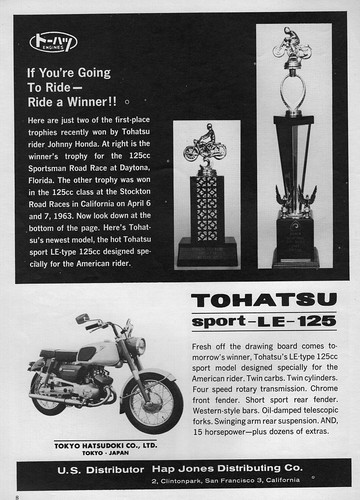1963 tohatsu sport 125 - le,