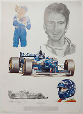 Formula 1 reproduction print - Tribute to Damon Hill by Stuart McIntyre
