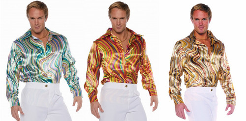 70s 80s mens disco shirt - mens,