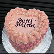Sweet sixteen cake charm 16