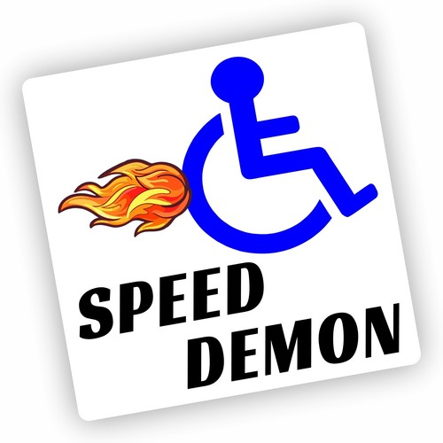 Speed demon sign joke - demon,