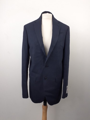 Men blazer navy linen - m&s,