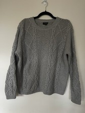 Topshop Angora Blend Grey Knit Jumper UK12