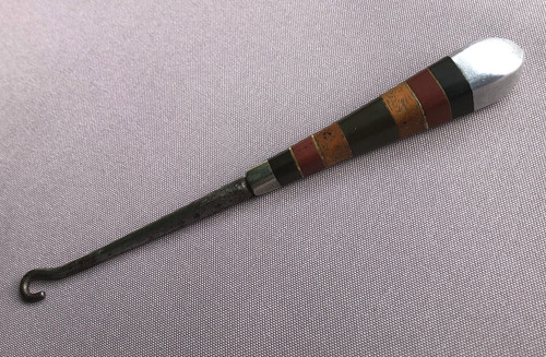 Antique button hook polished - button,