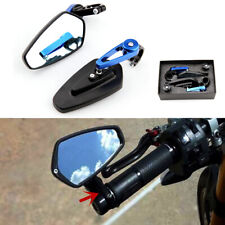 For Kawasaki Z800 Z750 Z1000 Z650 Z900 Z300 Handlebar Bar End Mirrors Blue Arrow