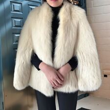 Women Real Fox Fur Poncho Coat