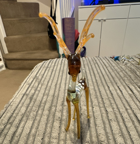 Art glass deer stag figurine - deer/stag,
