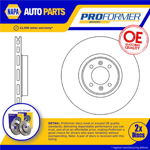 Brake discs pair - discs, vented