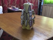 Hand Carved Candle  13cm  tall
