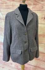 BRORA  Brown Wool Tweed Fitted