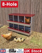 8 Compartment Chicken Nesting Boxes Roll Away Egg Laying Boxes for Poultry Coops