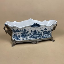 Blue White Planter Large Swan