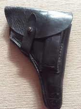 Vintage WW2 German Army Walther PPK 7.65 Holster - Black Leather