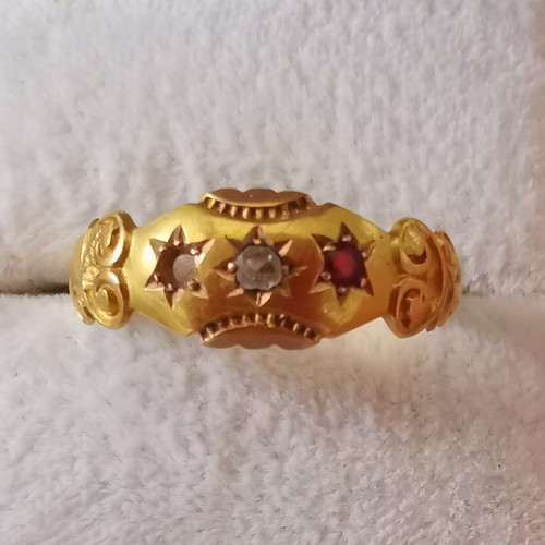 Antique 15ct gold diamond ruby - 15ct,