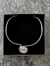 Minerva Neck Torc – Silver-Plated Copper with Imploded Water _ NEW