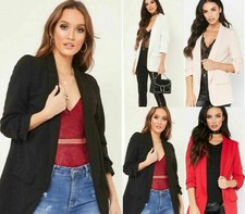 Women Ladies frill ruffle 3/4